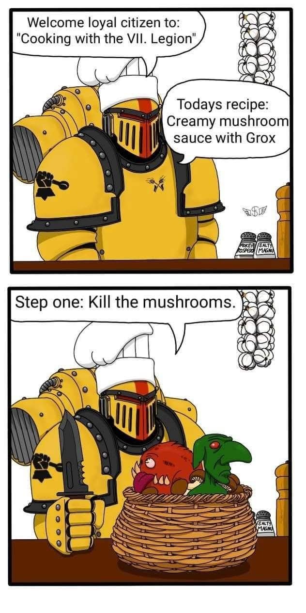 Id eat some Warhammer food - meme