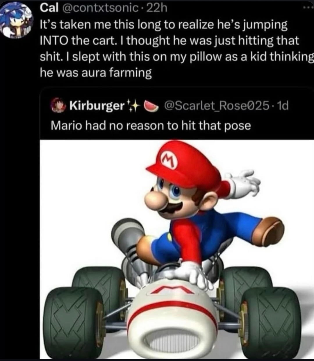 Thought he was flexing… bro just hopping in the kart - meme