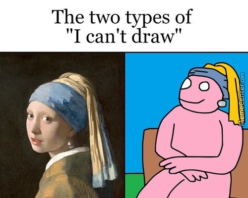 i can't draw - meme