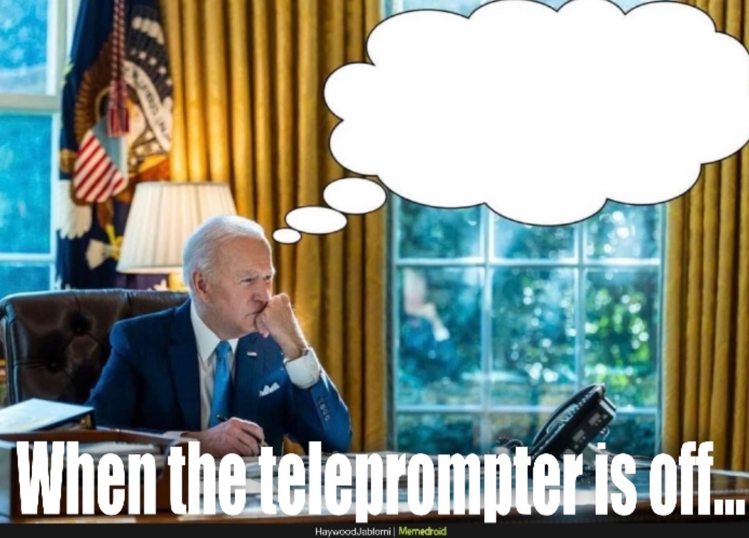 When the teleprompter is off - meme