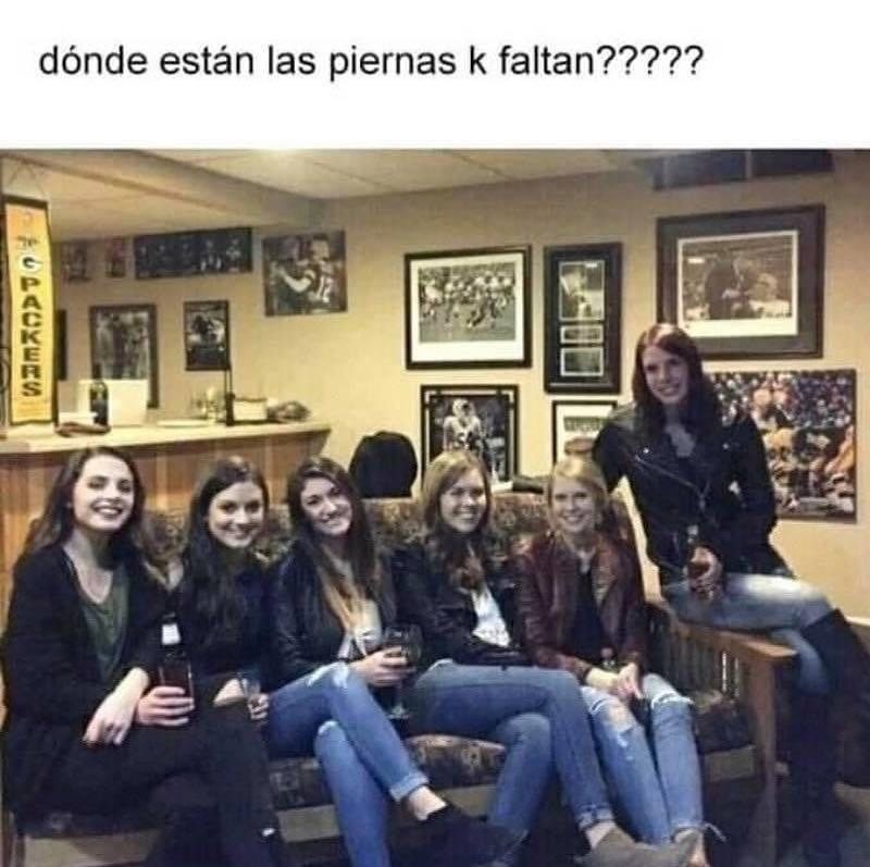 Faltan piernas - meme