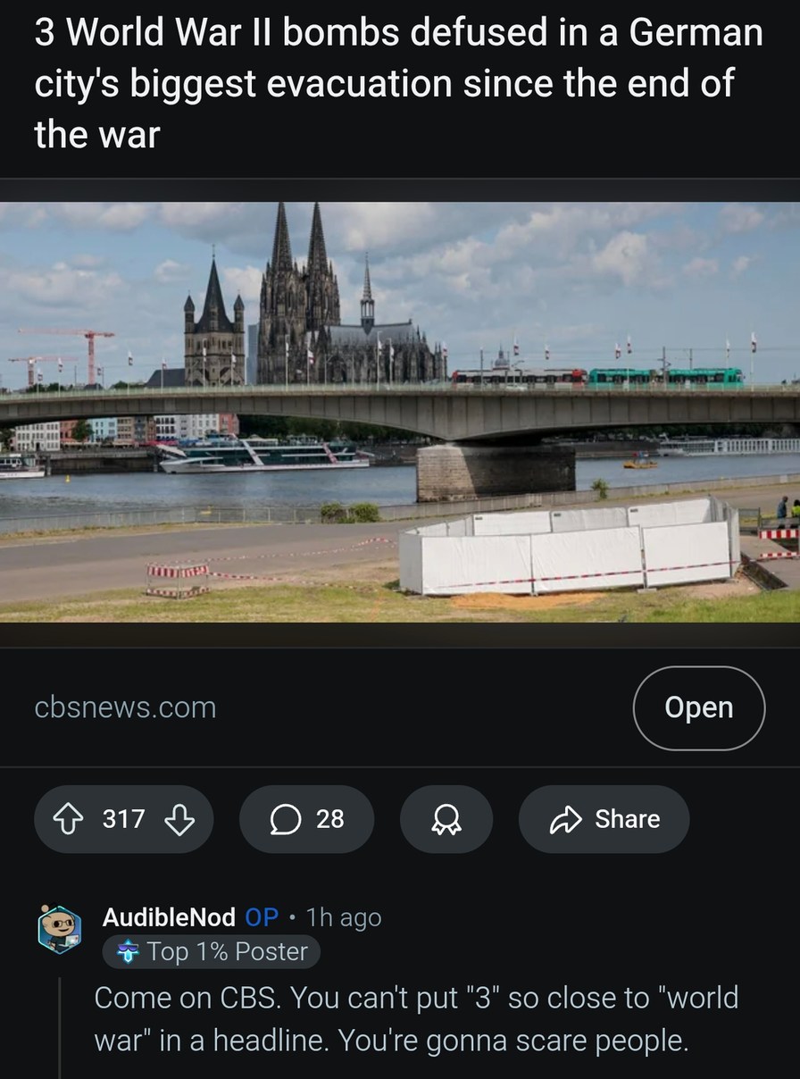 3 WWII bombs defused, entire city evacuated - meme