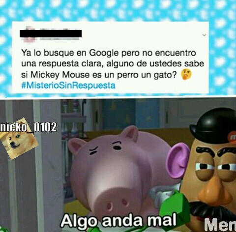 Mickey cat y mickey dog - meme