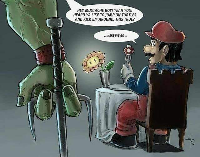 Mario would die - meme