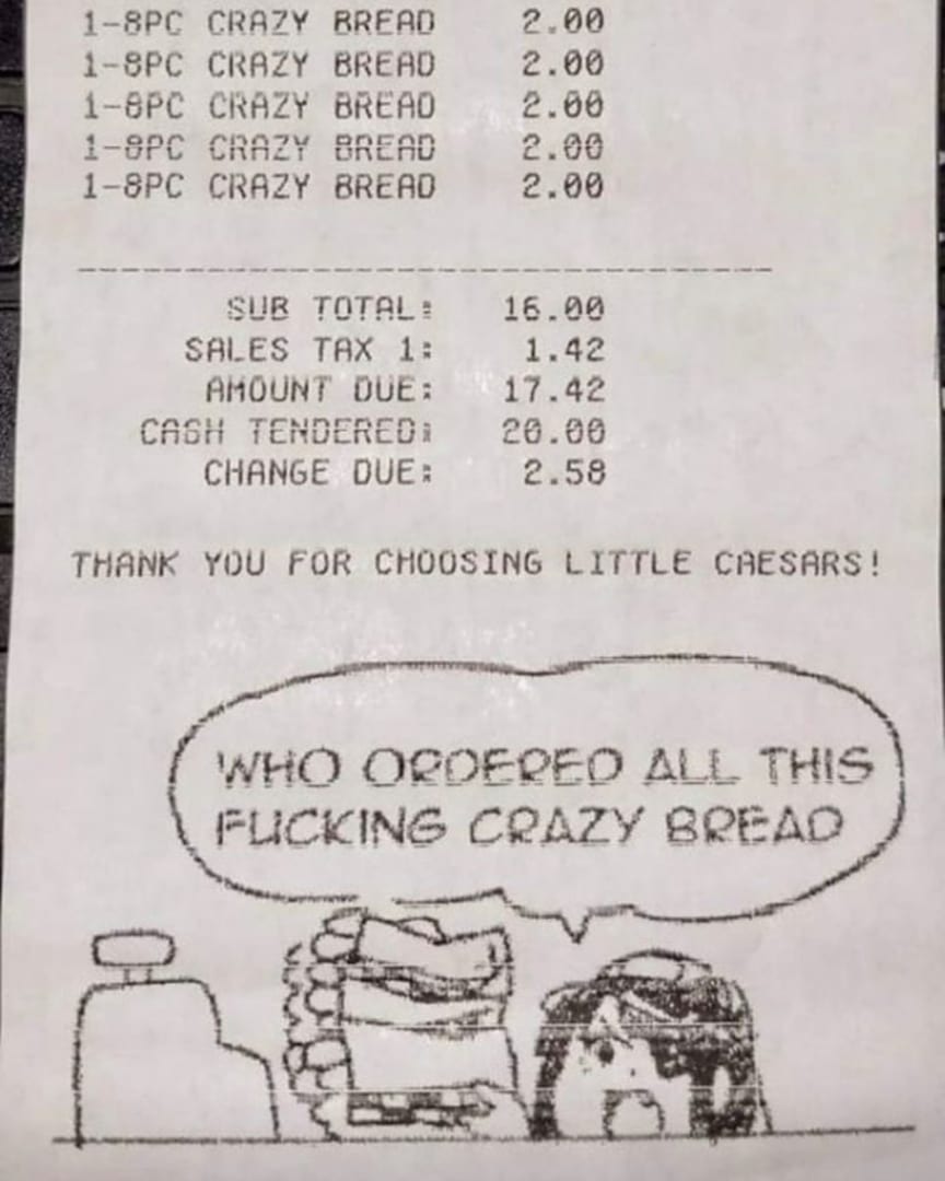 Crazy bread - meme