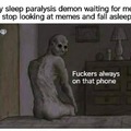 Paralysis demon waiting meme