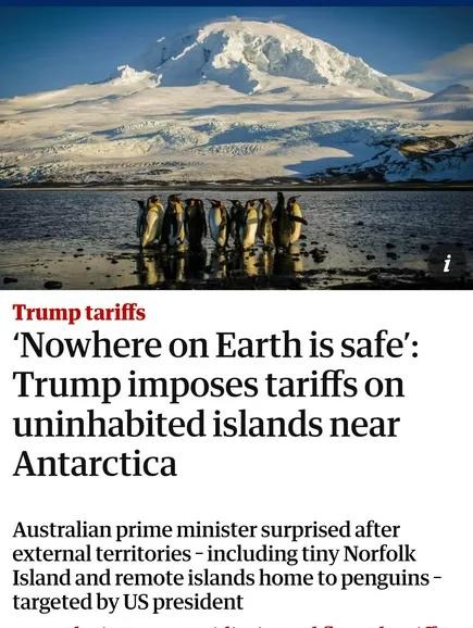 Trump really out here beefing with penguins now - meme