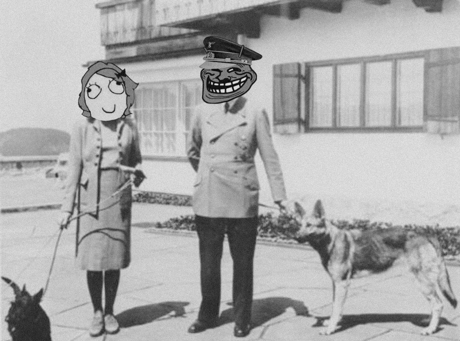 Foto de Adolf Droider y Eva Droid 1943 - meme