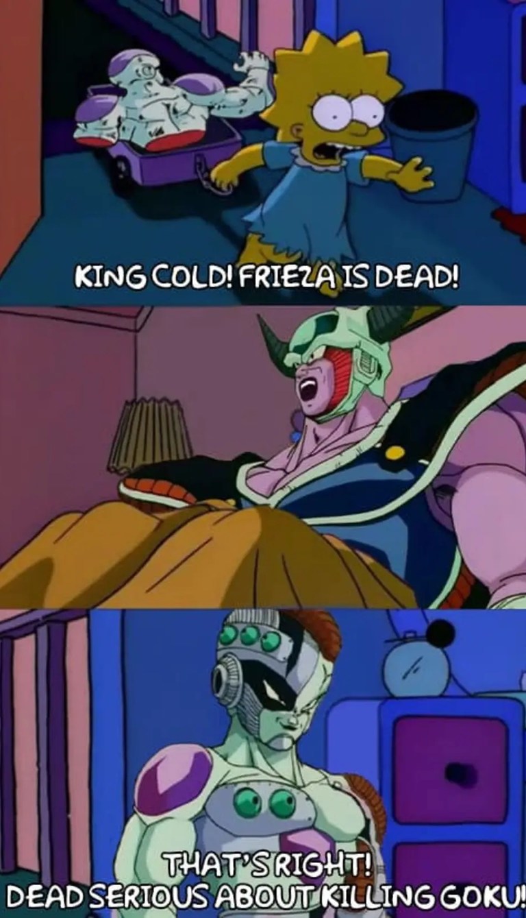 Simpsons x dbz - meme