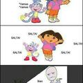 Dora haciendo bullying a discapacitados