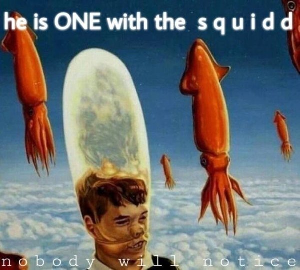 One with the squid - meme