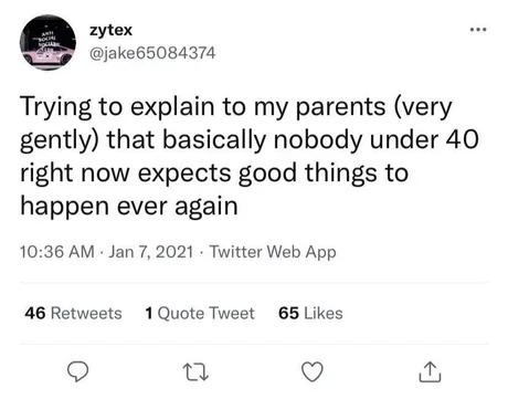 Nobody under 40 - meme
