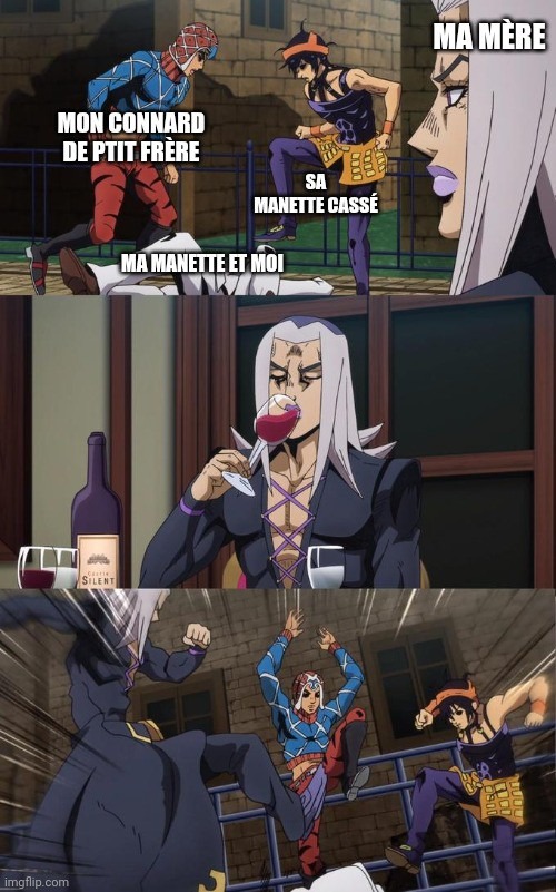 Jojo bizarre adventure: des gens avec des pouvoirs bizarre et qui se tapent dessus. - meme