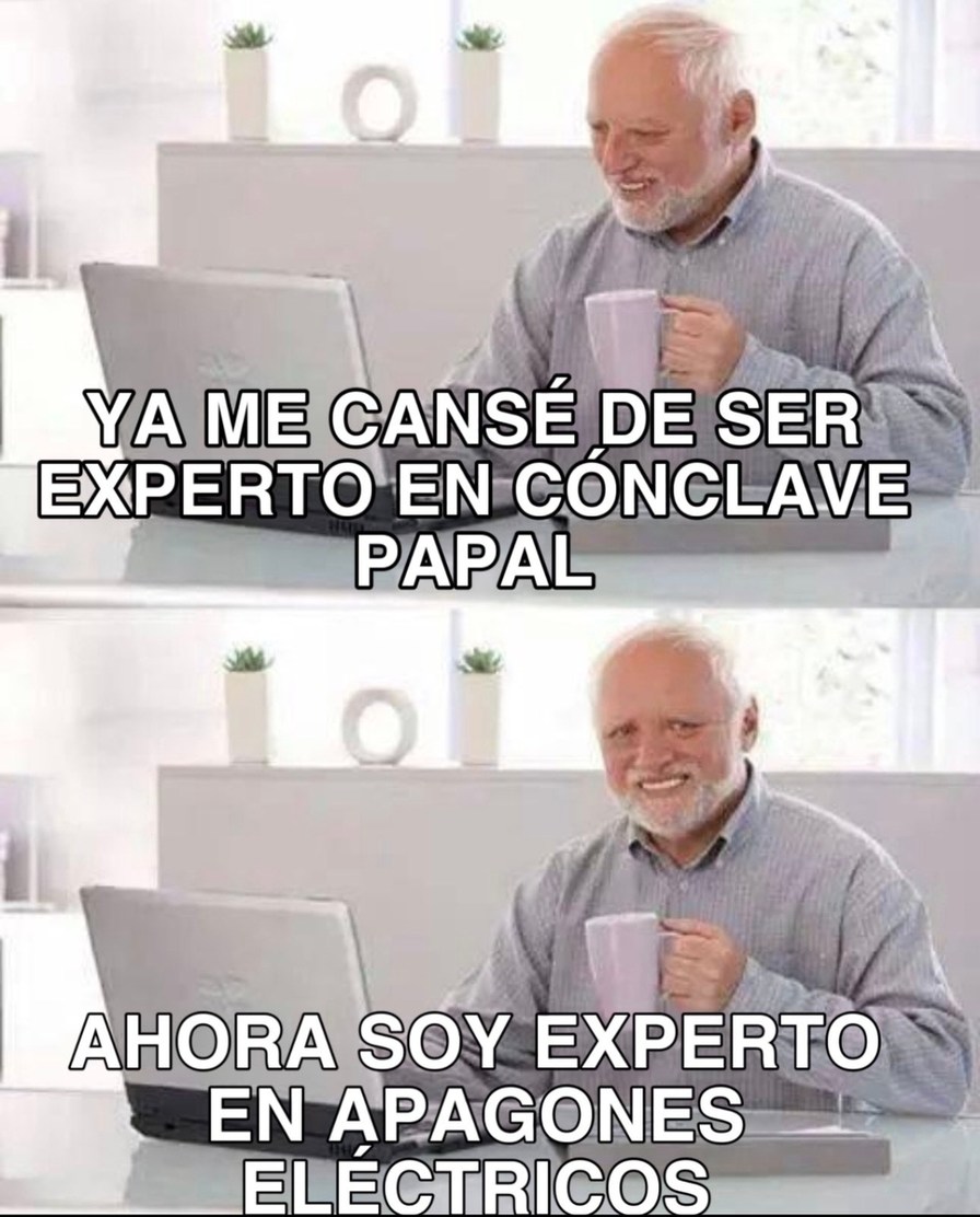 España hoy durante el apagon - meme