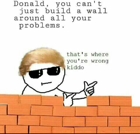 Maybe he could build a wall around Hillary? - meme