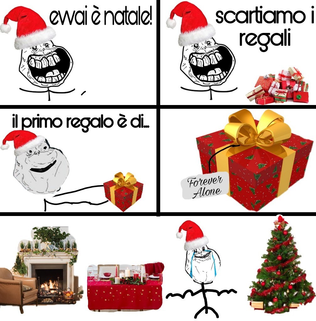 Buon natale da Babbo forever alone Natale - meme