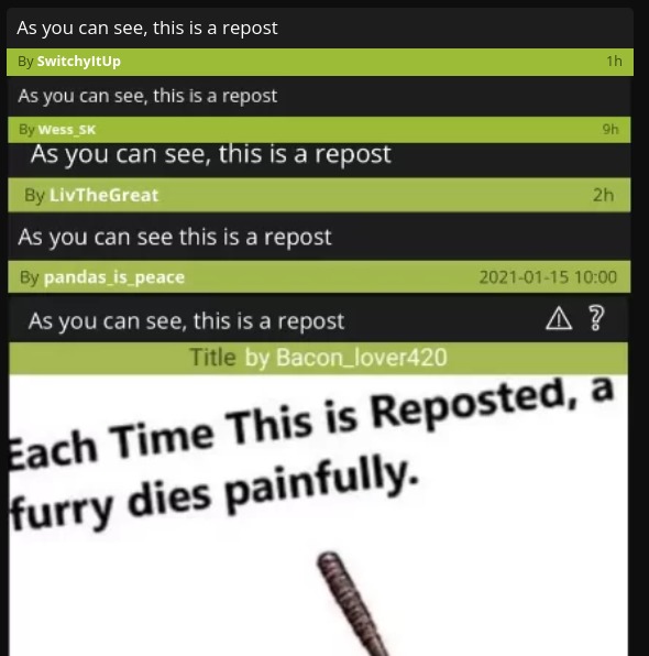 As you can see this is a repost - meme