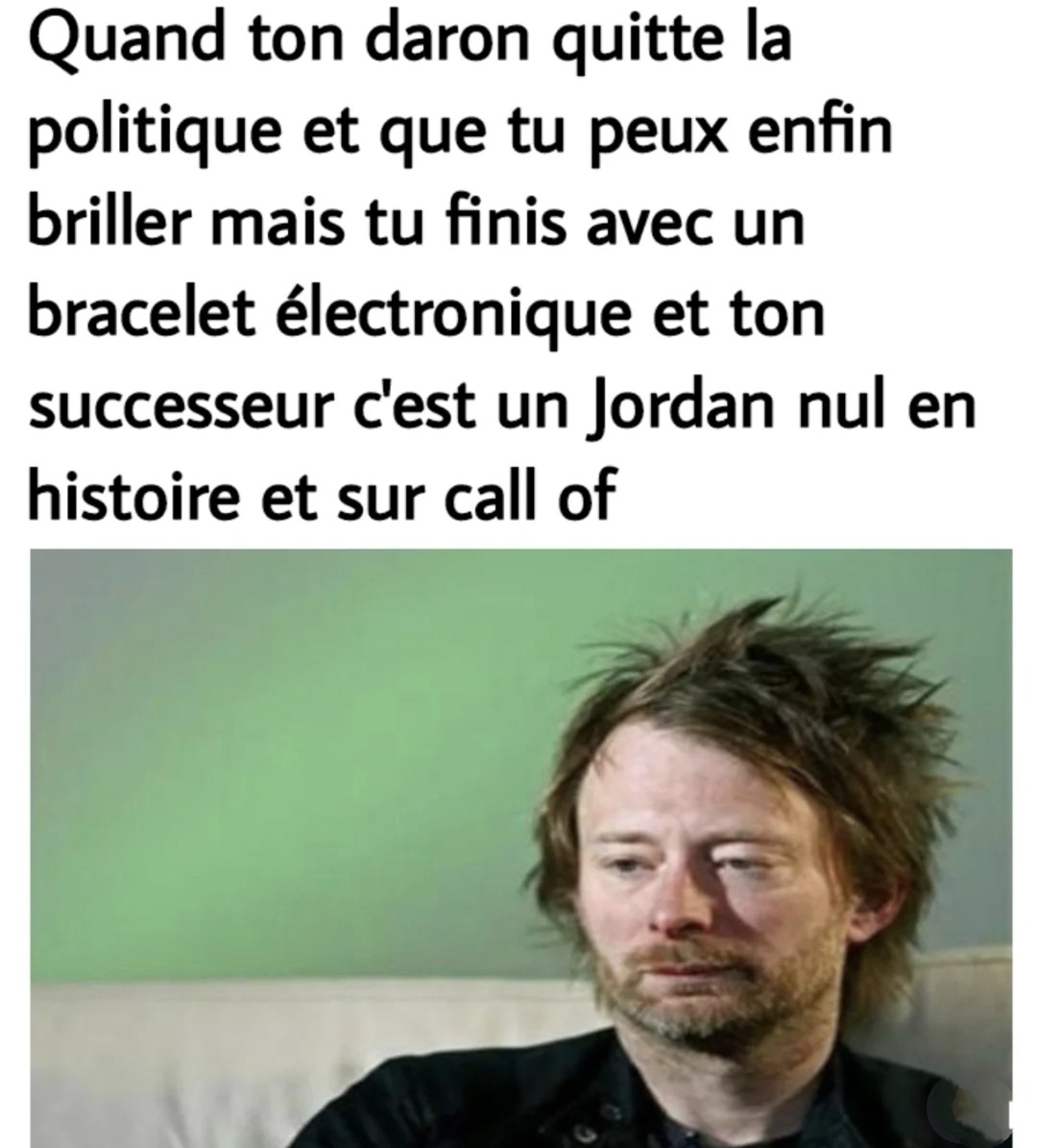 Quand t'essayes d'sortir de l'ombre familiale mais t'fais speedrun le bracelet et ton remplaçant c'est Jordan de 4eB - meme