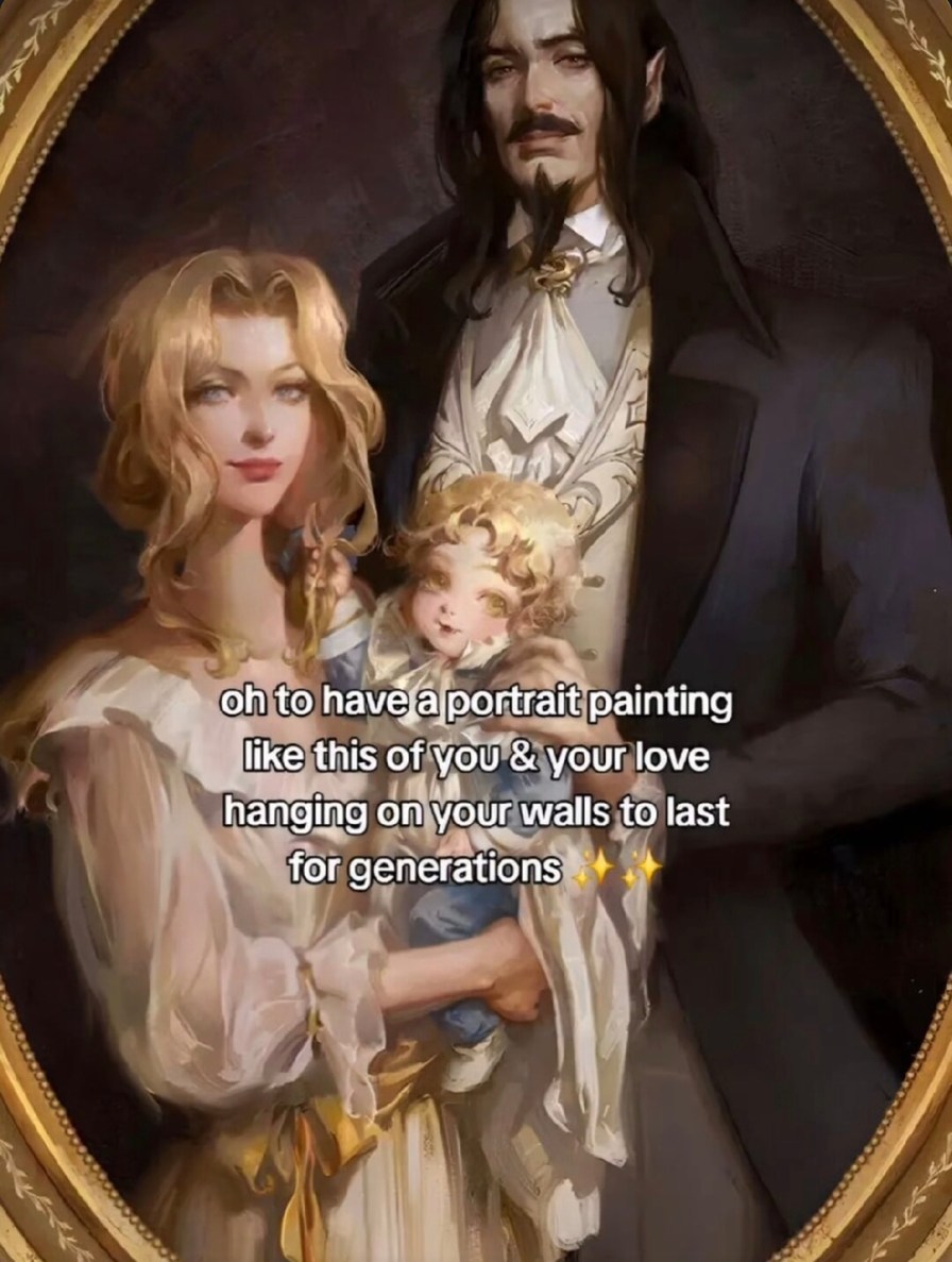 This portrait screams 'we're dramatic and in love' - meme