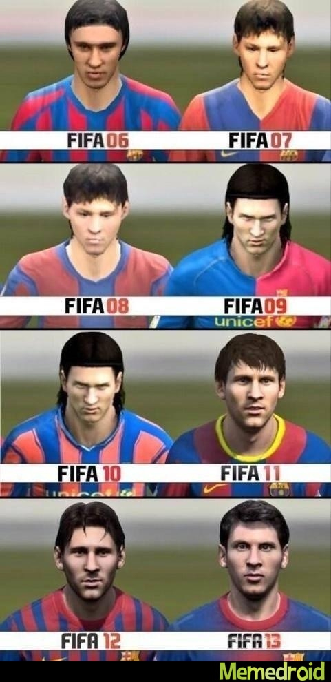 evolución nivel FIFA xD - meme