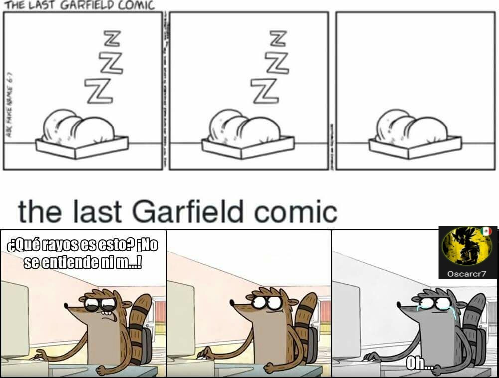 El último cómic de garfield - meme