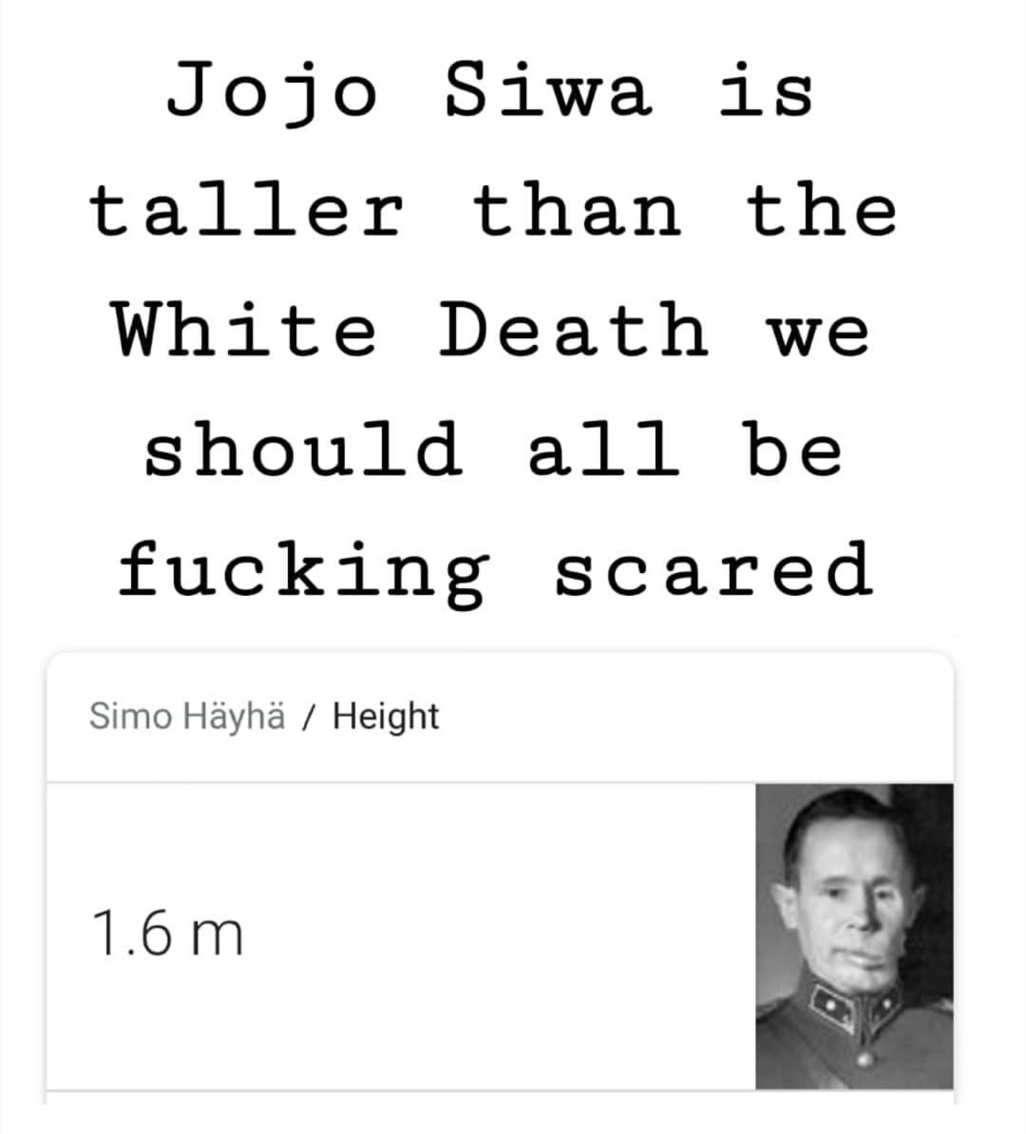 Jojo siwa is 1.74m ._. - meme