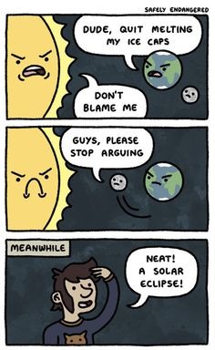 solar eclipse explained - meme