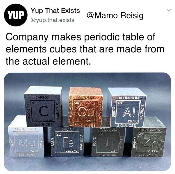 Periodic Element Cubes - meme
