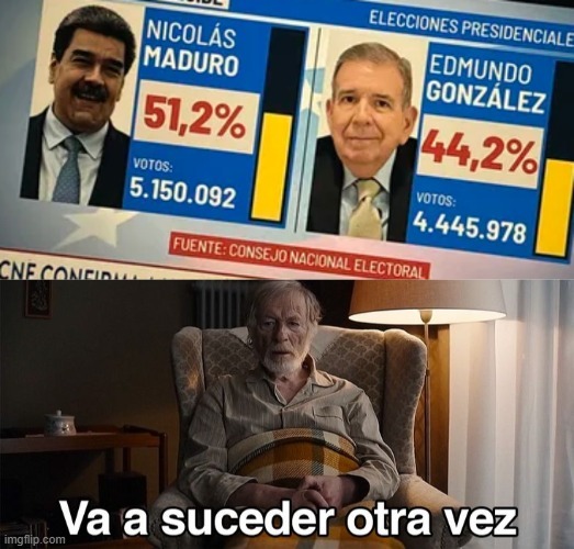 Meme de maduro ganando las elecciones de Venezuela