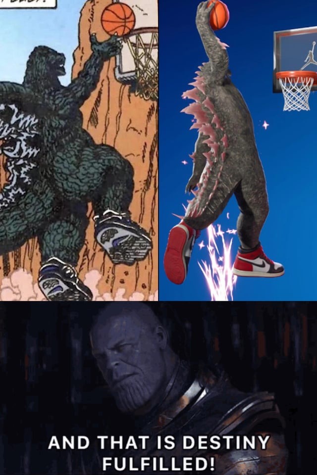 Fortnite Godzilla meme