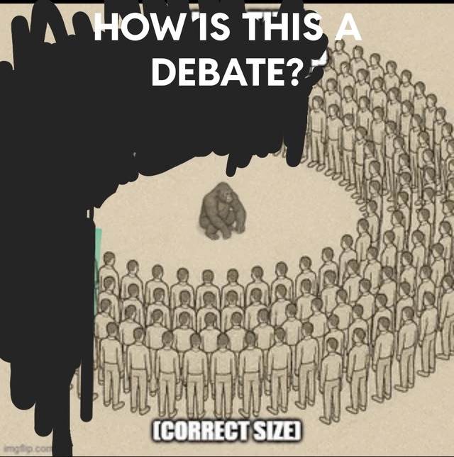 How is THIS a debate? Humanity really chose confusion today - meme