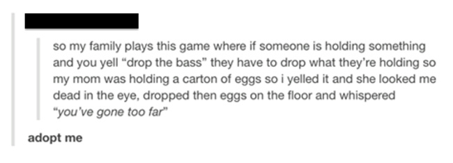 Drop the eggs - meme