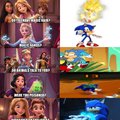 Sonic es una princesa disney