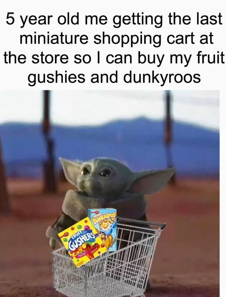 Yoda baby shopping - meme