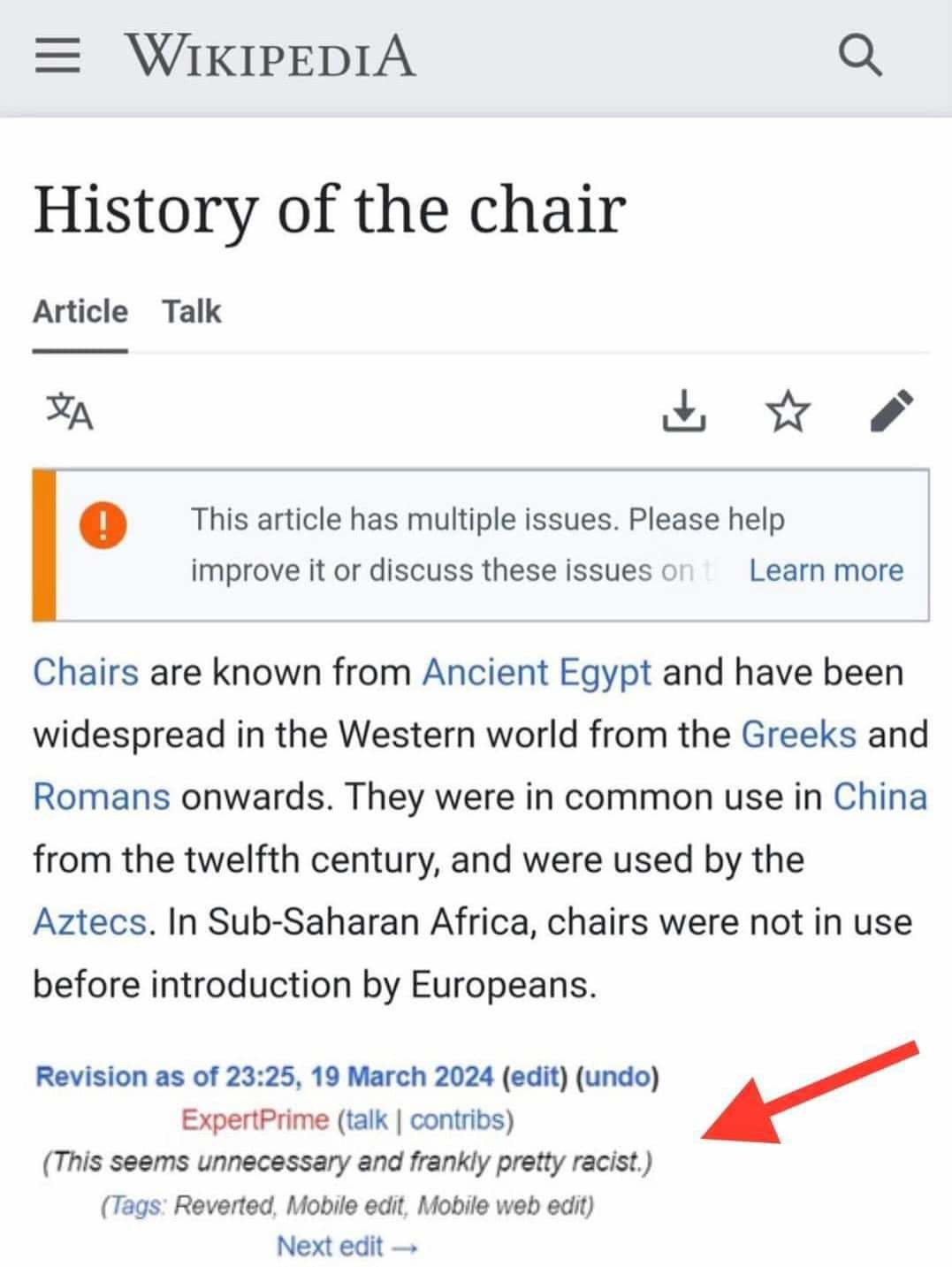 African chair - meme