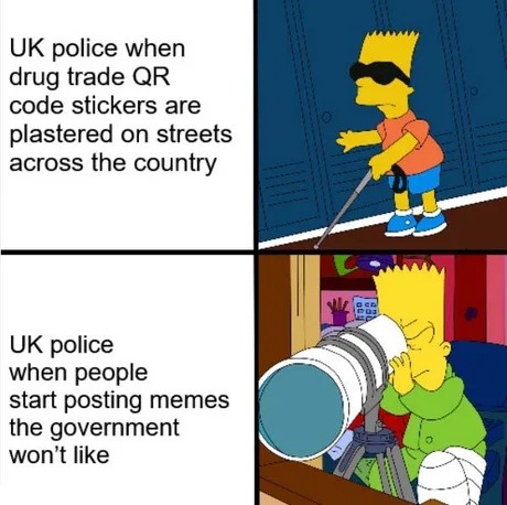 UK cops chill with drug QR codes but lose it over memes