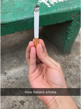 Como italianos fumam - meme
