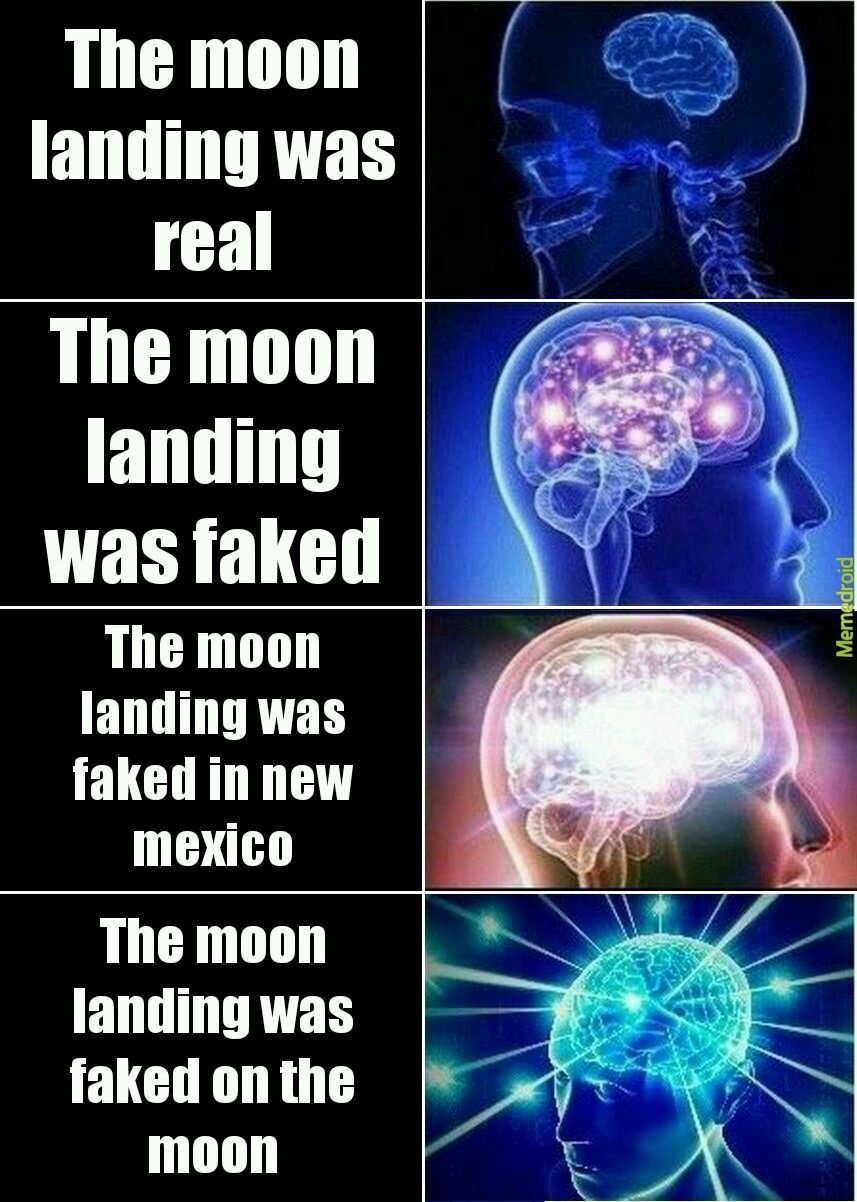 It was faked on the moon - meme