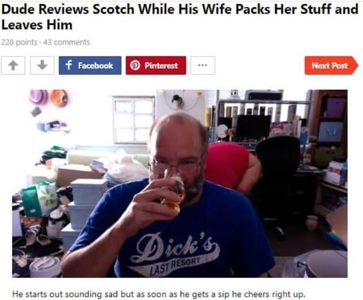 So that is the kind you should drink if your wife is leaving you - meme