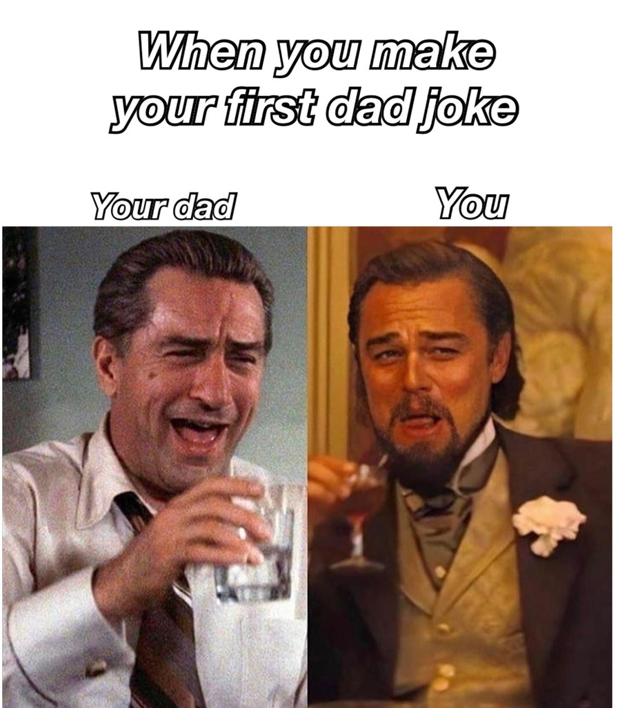 When you make your first dad joke - meme