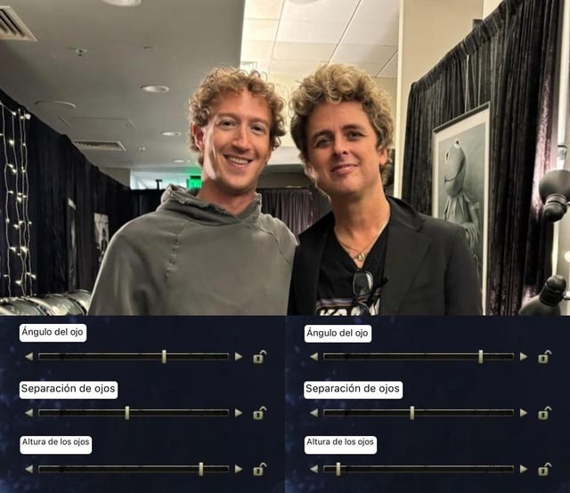 Cambiando los settings de mark zuckerberg para parecerse al de green day - meme