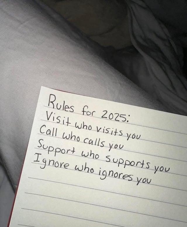 2025 Rulebook: Call who calls you. Ignore who ignores you. Simple. - meme