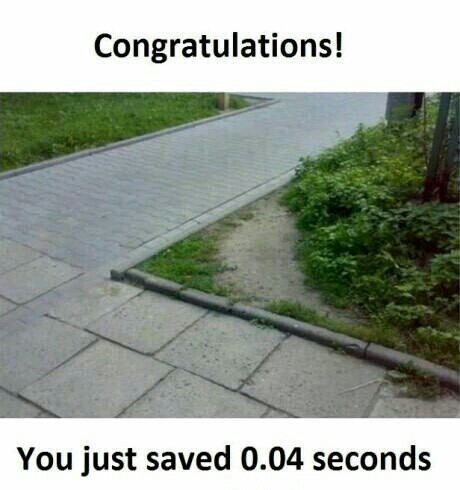 Felicidades , te ahorraste 0.04 segundos - meme