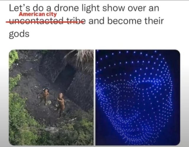 Drone light show in New Jersey - meme