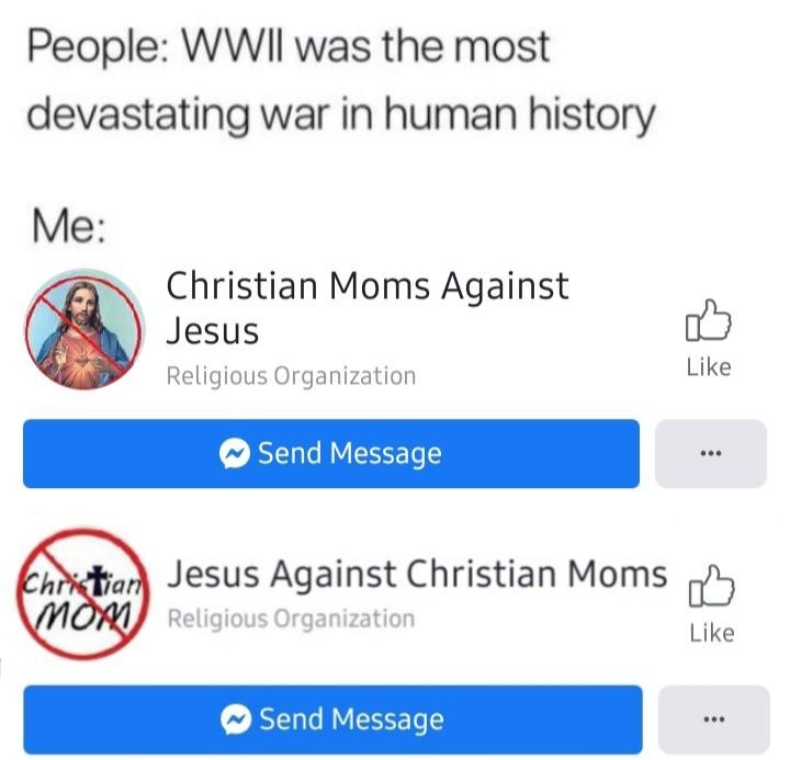 World war jesus - meme