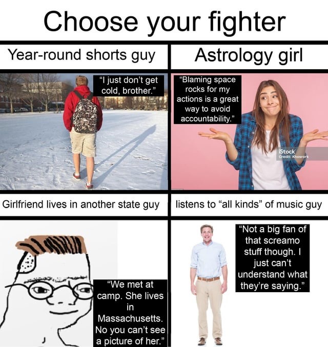 Choose your fighter - meme