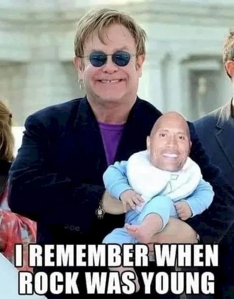 When The Rock was young - meme