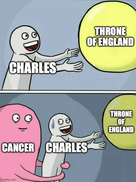 King Charles has cancer meme