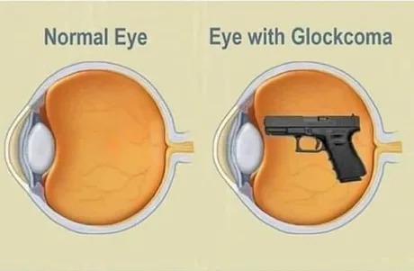 Eye with glockcoma - meme