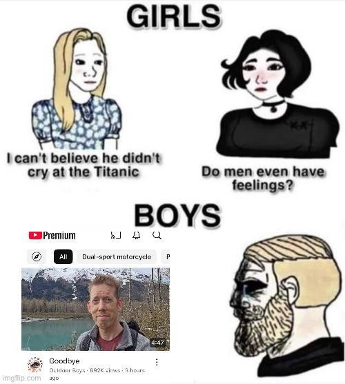 She cried at Titanic, I cried at premium molar cycles - meme